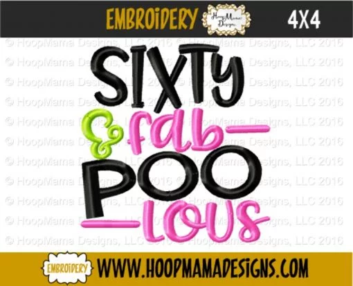 Sixty And Fab POO Lous - Embroidery and Cutting Option - Image 2