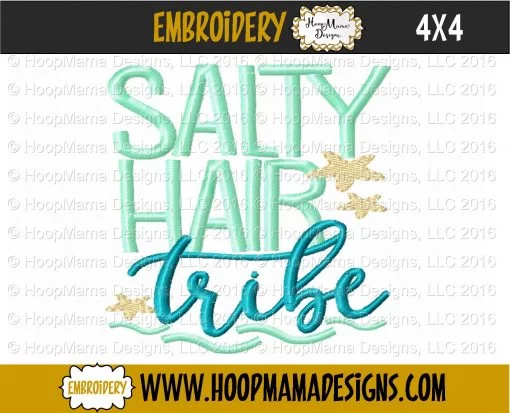 Salty Hair Tribe - Embroidery and Cutting Options - Image 3