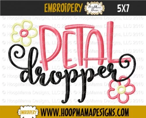 Petal Dropper - Embroidery and Cutting Option - Image 2