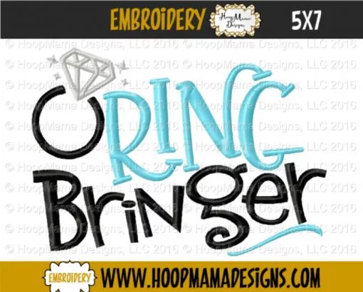 Ring Bringer - Embroidery and Cutting Option - Image 2