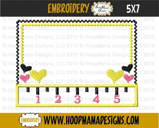 Ruler Monogram Applique - Embroidery and Cutting Option - Image 2