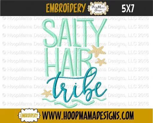 Salty Hair Tribe - Embroidery and Cutting Options - Image 2