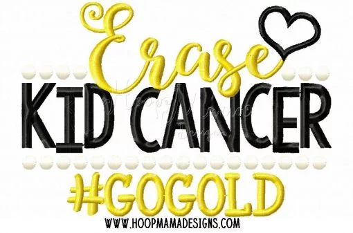 Erase Kid Cancer - Embroidery and Cutting Options - Image 2