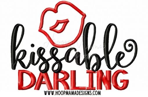 Kissable Darling- Embroidery and Cutting Options - Image 2