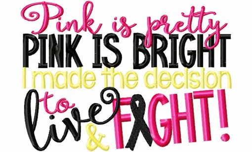 Pink Is Pretty - Embroidery and Cutting Option - Image 2