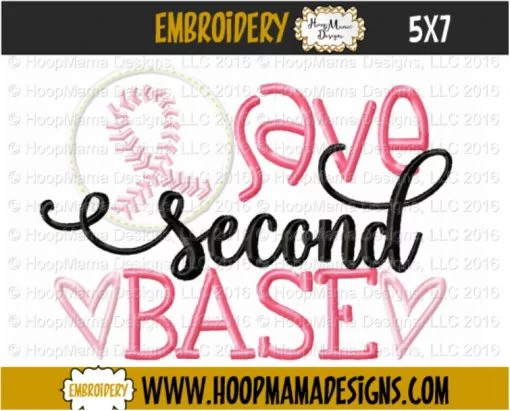 Save Second Base - Embroidery and Cutting Option - Image 2