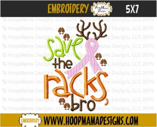 Save The Racks Bro - Embroidery and Cutting Option - Image 2