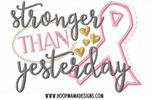 Stronger Than Yesterday - Embroidery and Cutting Option - Image 2