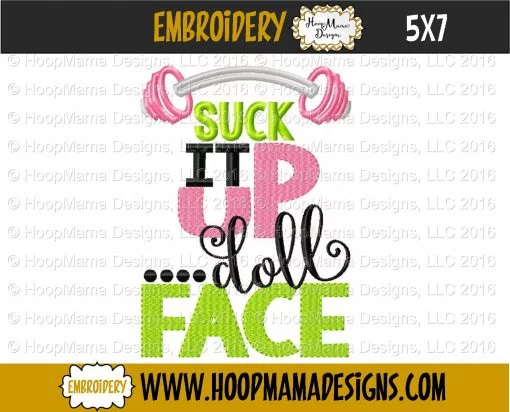 Suck It Up Doll Face - Embroidery and Cutting Option - Image 2