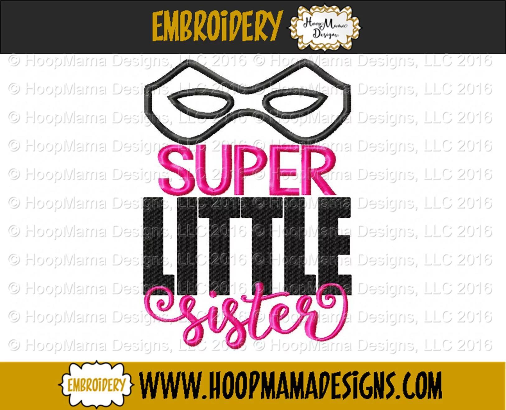 Super Little Sister - Embroidery and Cutting Option - Image 2
