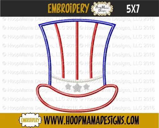 Uncle Sam Hat - Embroidery and Cutting Option - Image 2