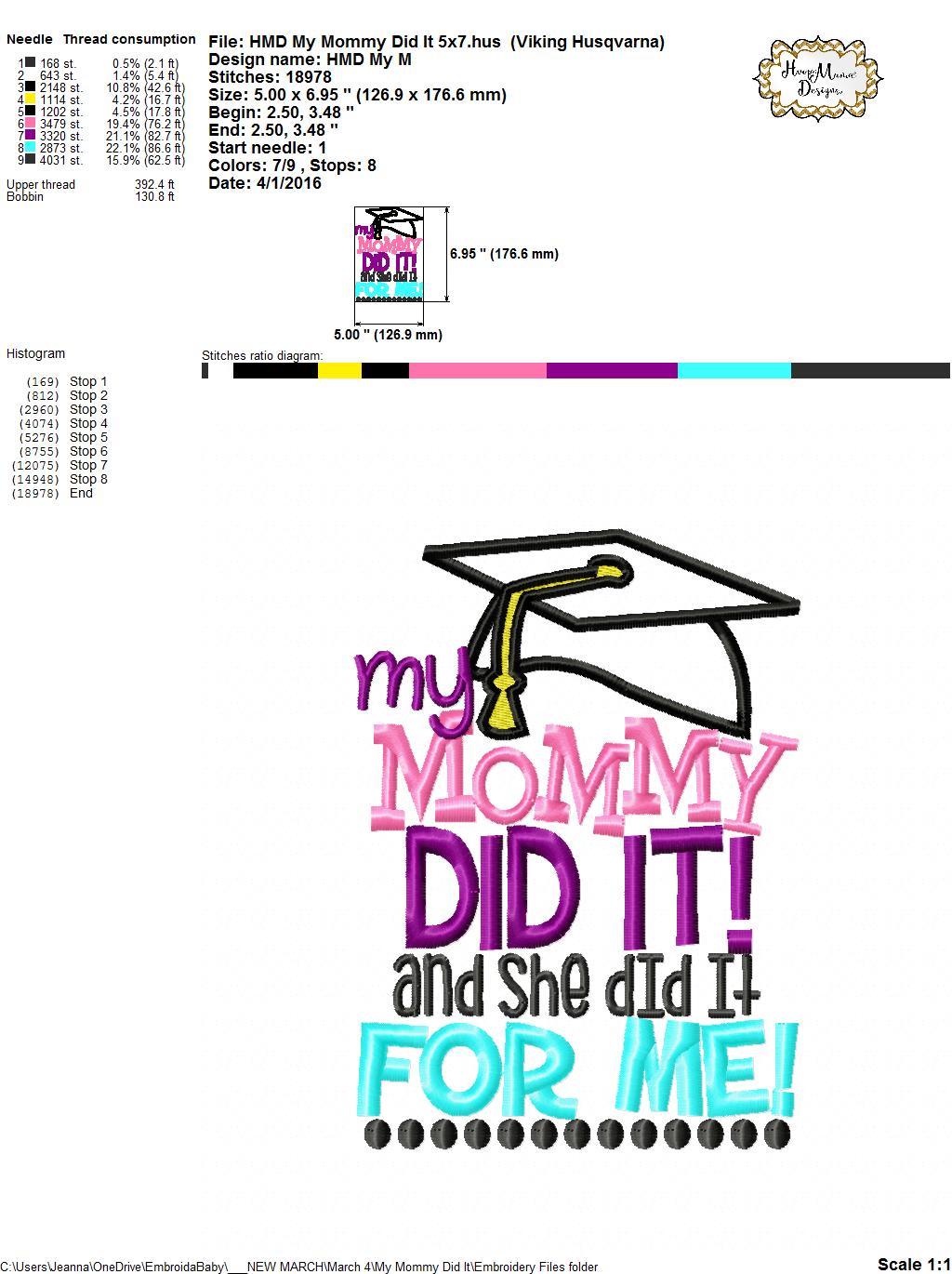 Download My Mommy Did It And She Did It For Me Embroidery And Cutting Options Hoopmama