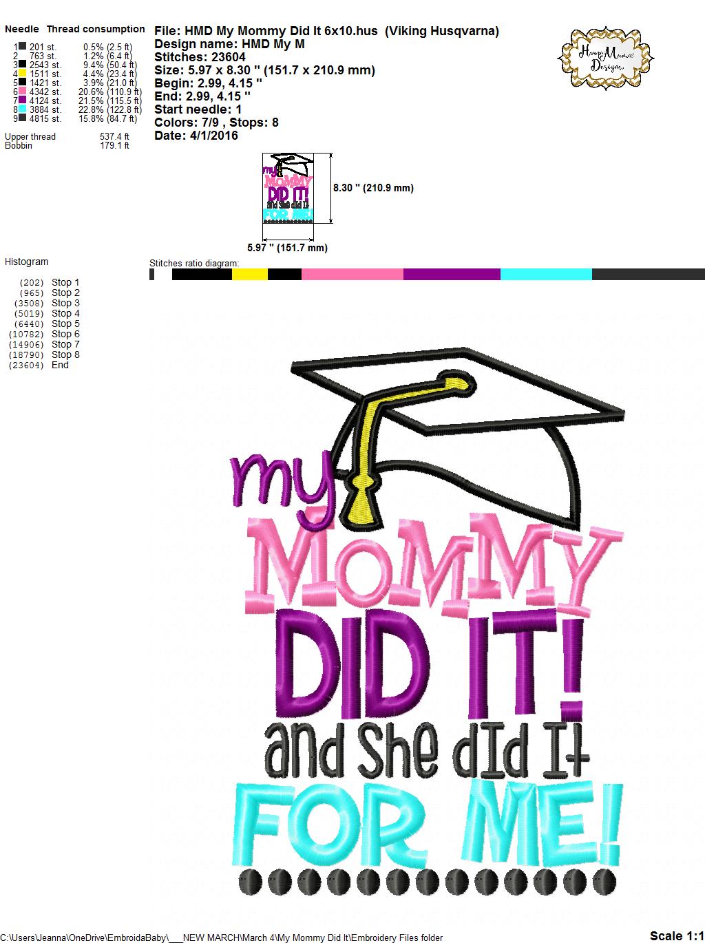 Download My Mommy Did It And She Did It For Me Embroidery And Cutting Options Hoopmama