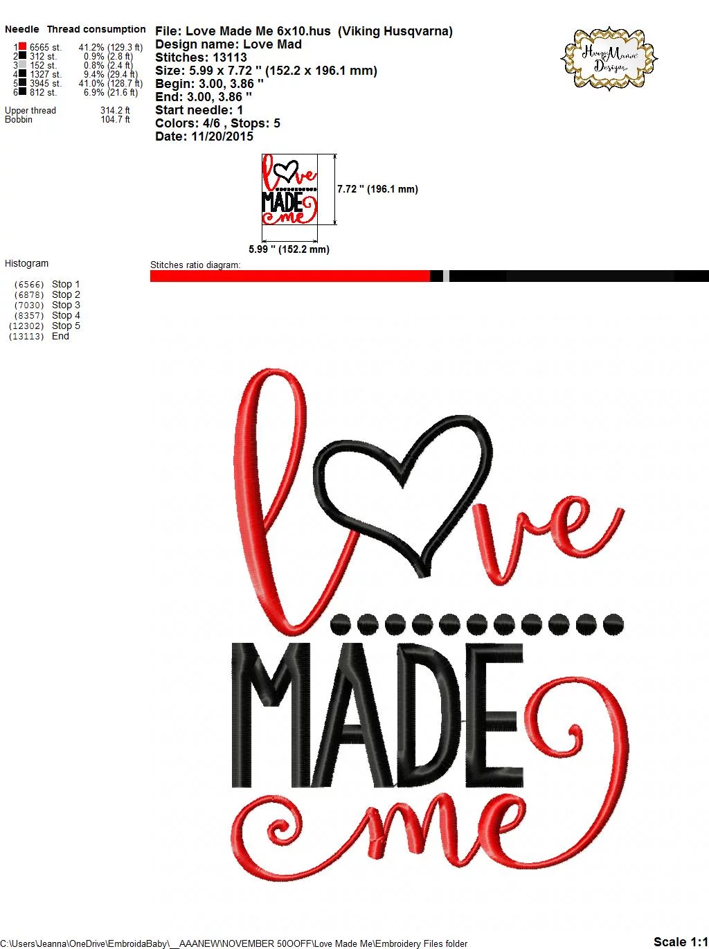 Love Made Me- Embroidery and Cutting Options - Image 6