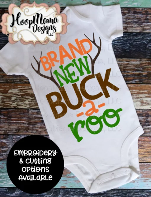 Brand New Buck A Roo- Embroidery and Cutting Options