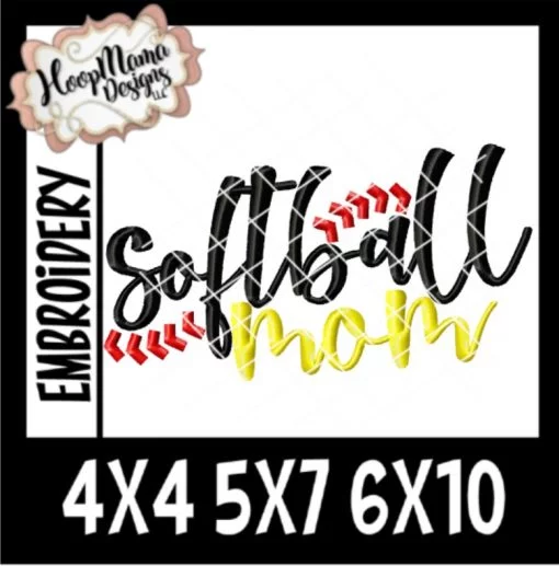 Softball Mom - Embroidery and Cutting Options - Image 2