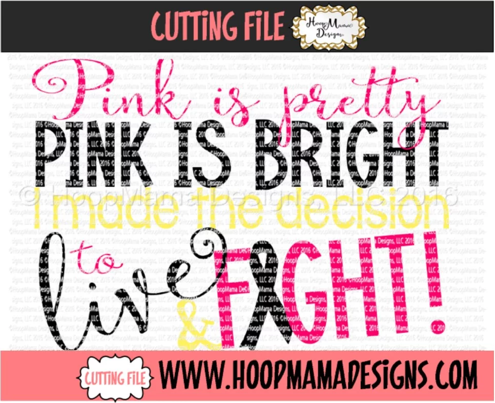 Pink Is Pretty - Embroidery and Cutting Option - Image 3