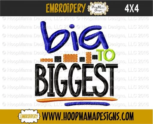 Big To Biggest BOY - Embroidery and Cutting Options - Image 3