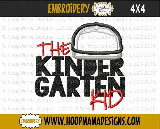 The Kindergarten Kid - Embroidery and Cutting Options - Image 3