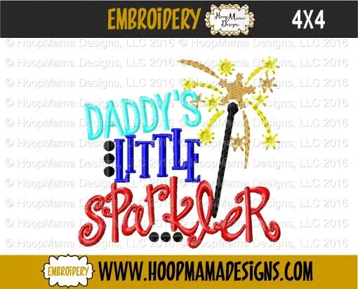 Daddy's Little Sparkler - Embroidery and Cutting Options - Image 6