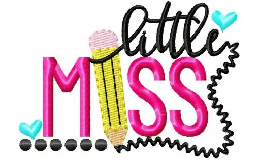 Little Miss Pretty And Smart - Embroidery and Cutting Options - Image 4