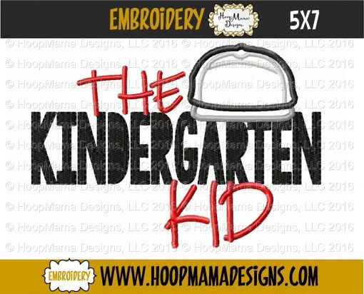 The Kindergarten Kid - Embroidery and Cutting Options - Image 2