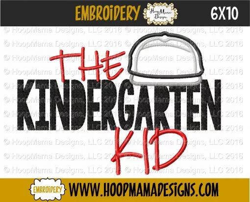 The Kindergarten Kid - Embroidery and Cutting Options - Image 4