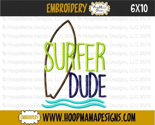 Surfer Dude - Embroidery and Cutting Options - Image 4