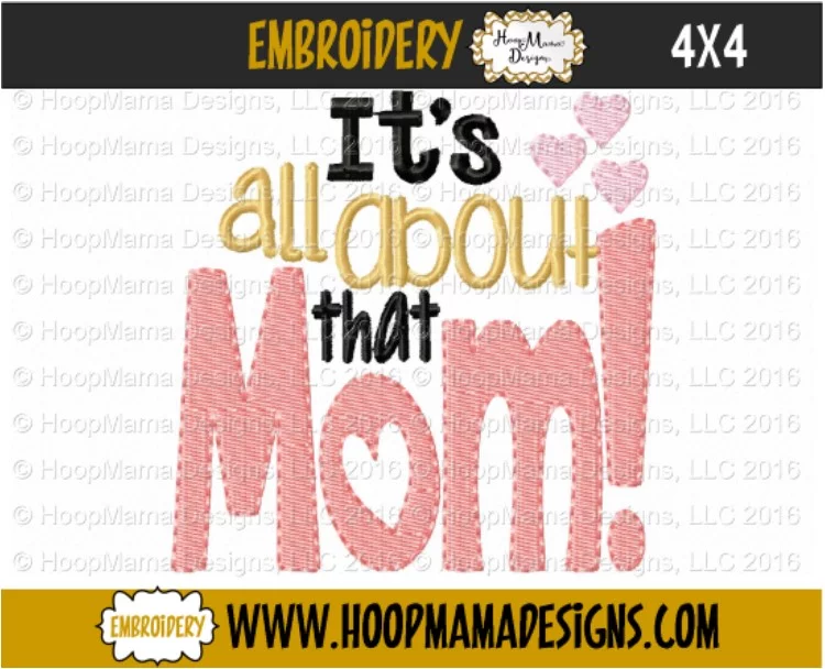 It's All About That Mom! - Embroidery and Cutting Options - Image 3
