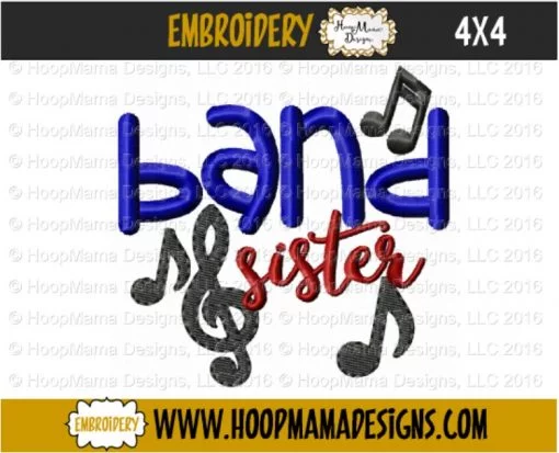 Band Sister - Embroidery and Cutting Options - Image 3
