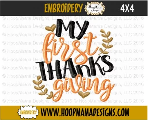 My First Thanksgiving - Embroidery and Cutting Options - Image 3