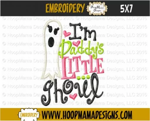 I'm Daddy's Little Ghoul - Embroidery and Cutting Options - Image 2