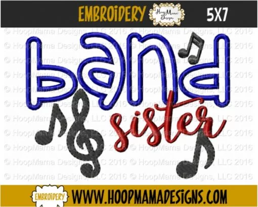 Band Sister - Embroidery and Cutting Options - Image 2