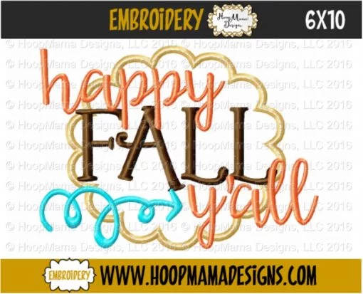 Happy Fall Y'all - Embroidery and Cutting Options - Image 4