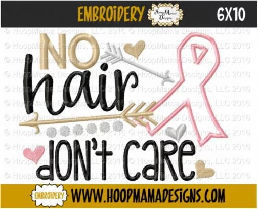 No Hair Don't Care - Embroidery and Cutting Options - Image 4