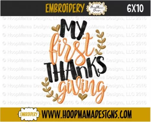 My First Thanksgiving - Embroidery and Cutting Options - Image 4