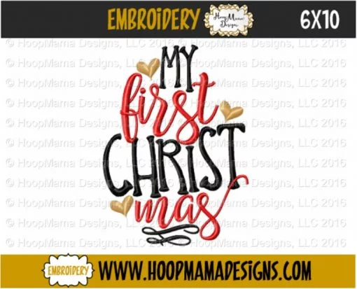My First Christmas - Embroidery and Cutting Options - Image 4