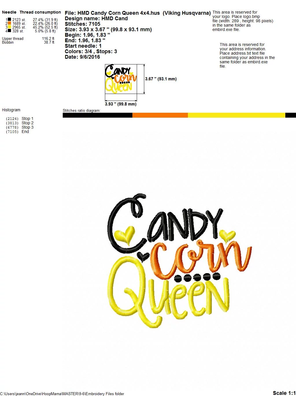 Candy Corn Queen - Embroidery and Cutting Options - Image 6