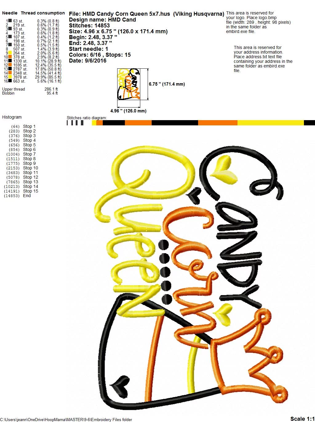 Candy Corn Queen - Embroidery and Cutting Options - Image 8