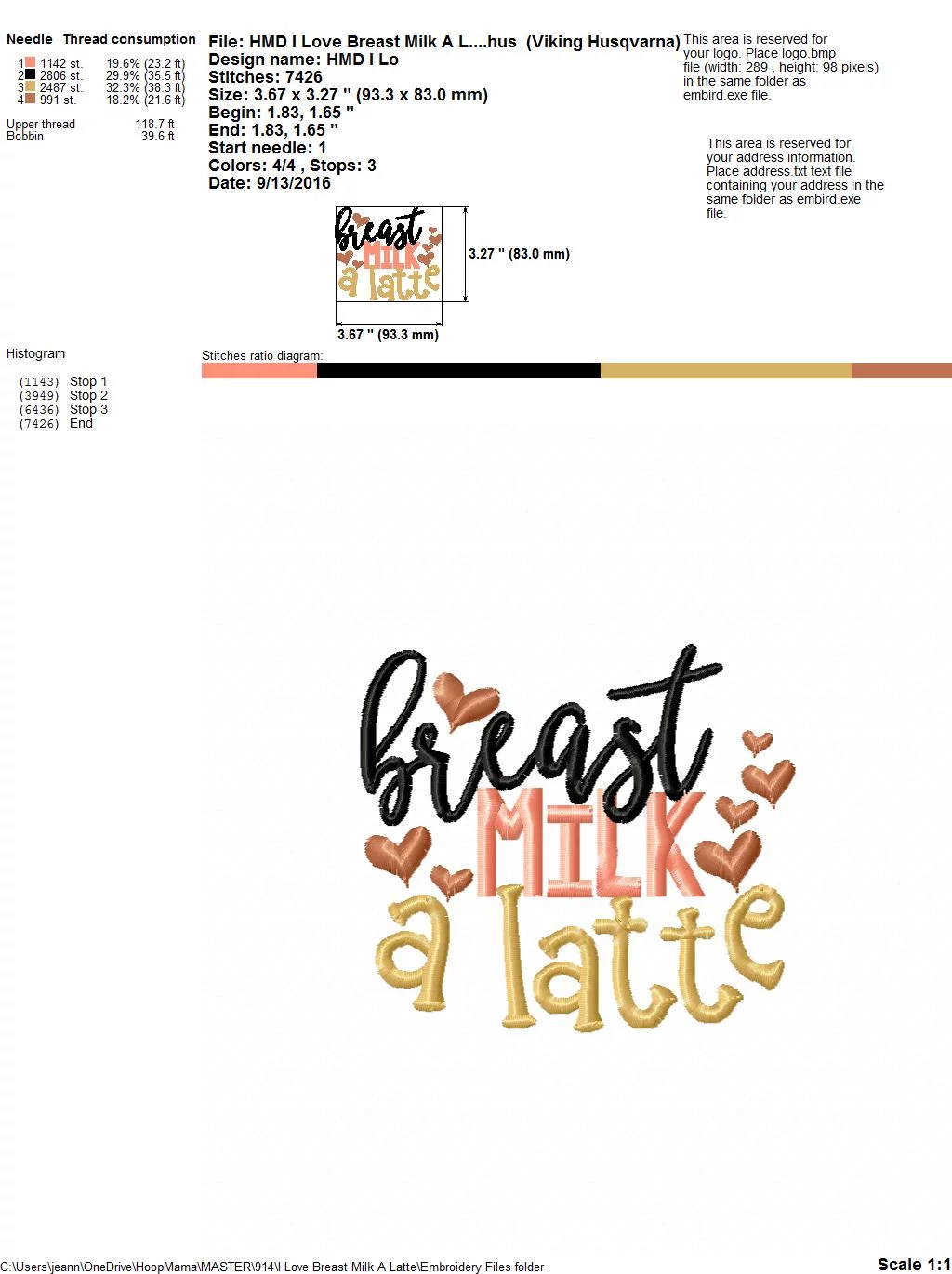 I Love Breast Milk A Latte - Embroidery and Cutting Options - Image 7