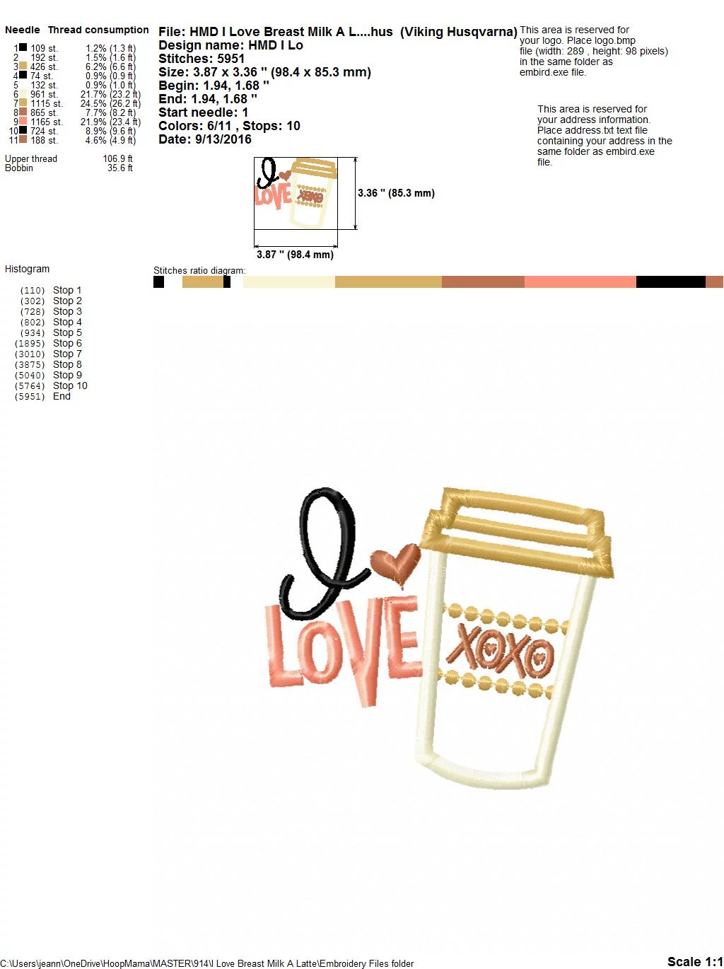 I Love Breast Milk A Latte - Embroidery and Cutting Options - Image 6