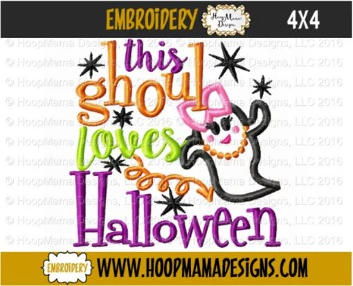 This Ghoul Loves Halloween - Embroidery and Cutting Options - Image 3