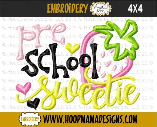 Preschool Sweetie - Embroidery and Cutting Options - Image 3