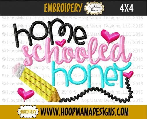 Home Schooled Honey - Embroidery and Cutting Options - Image 3