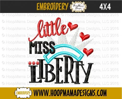 Little Miss Liberty - Embroidery and Cutting Options - Image 3
