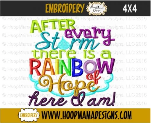 After Every Storm There Is A Rainbow Of Hope - Embroidery and Cutting Options - Image 4