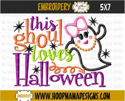 This Ghoul Loves Halloween - Embroidery and Cutting Options - Image 2