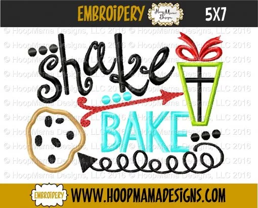 Shake Presents Bake Cookies - Embroidery and Cutting Options - Image 2