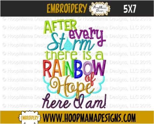 After Every Storm There Is A Rainbow Of Hope - Embroidery and Cutting Options - Image 3
