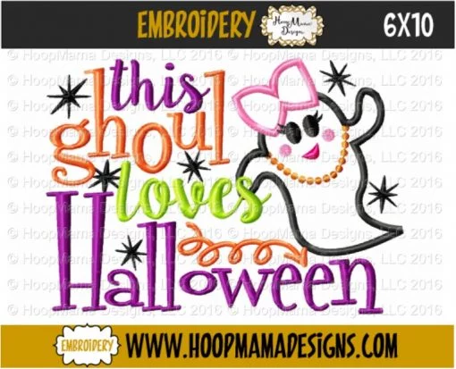 This Ghoul Loves Halloween - Embroidery and Cutting Options - Image 4